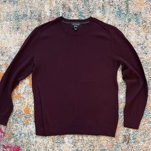 Banana Republic 100% Merino Wool Crewneck Sweater -Merlot/Wine- Mens Size Large